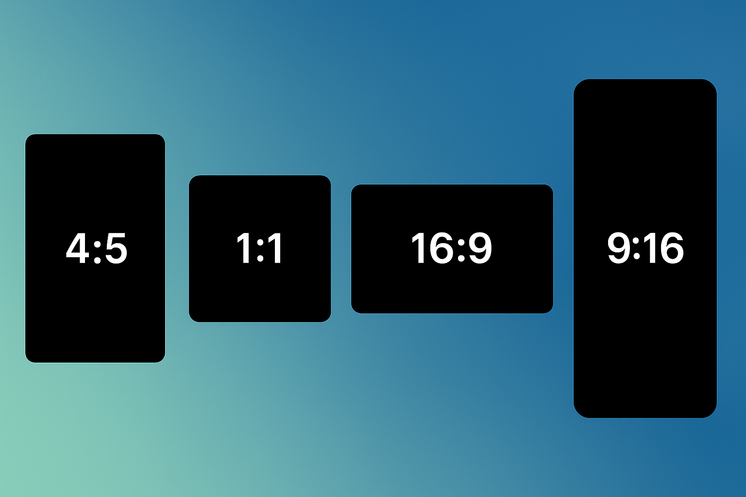 When to Use 4:5, 1:1, 16:9, and 9:16 Video Aspect Ratios (Complete Guide)