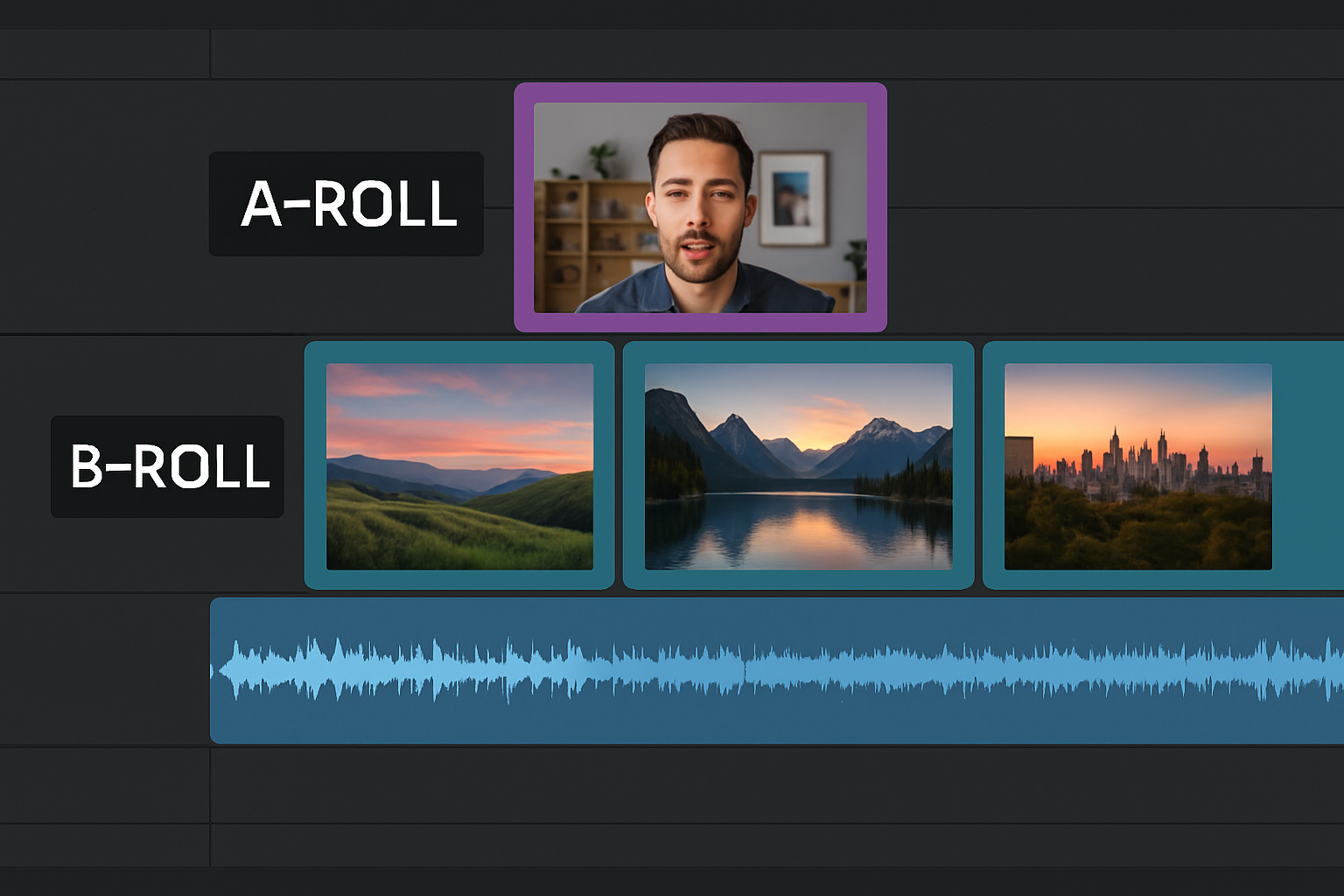 Camera recording B-roll footage